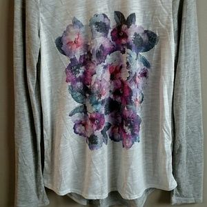 NWOT never work long sleeve with floral design